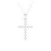 Picture of Elegant Cross Pendant with Chain For Women with 0.25 Ct Lab-Grown Round Diamond in Solid Gold – Modern Everyday Jewelry