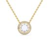Picture of 2.15 Ct Lab-Grown Round Diamond Halo Pendant Necklace in Solid Gold – Brilliant Statement Jewelry Gift for Women