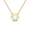 Picture of 2.15 Ct Lab-Grown Round Diamond Halo Pendant Necklace in Solid Gold – Brilliant Statement Jewelry Gift for Women