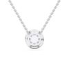 Picture of 2.15 Ct Lab-Grown Round Diamond Halo Pendant Necklace in Solid Gold – Brilliant Statement Jewelry Gift for Women