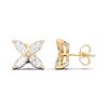 Picture of 2.00 Ct Marquise Cut Lab-Grown Diamond Push Back Stud Earring in Solid Gold For Women