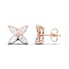 Picture of 2.00 Ct Marquise Cut Lab-Grown Diamond Push Back Stud Earring in Solid Gold For Women