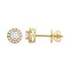Picture of 3.25 Ct Round Cut Lab-Grown Diamond  Push Back Stud Earring in Solid Gold For Women
