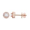 Picture of 3.25 Ct Round Cut Lab-Grown Diamond  Push Back Stud Earring in Solid Gold For Women