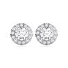 Picture of 3.25 Ct Round Cut Lab-Grown Diamond  Push Back Stud Earring in Solid Gold For Women
