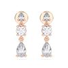 Picture of 1.02 Carat FG/VS Round Lab Grown Diamond Push Back Dangle Earring Made in Solid Gold