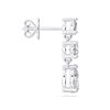 Picture of 1.02 Carat FG/VS Round Lab Grown Diamond Push Back Dangle Earring Made in Solid Gold