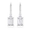 Picture of 4.00 Carat FG/VS Round Lab Grown Diamond Push Back Hoop Earring Made in Solid Gold