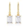 Picture of 4.00 Carat FG/VS Round Lab Grown Diamond Push Back Hoop Earring Made in Solid Gold