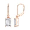 Picture of 4.00 Carat FG/VS Round Lab Grown Diamond Push Back Hoop Earring Made in Solid Gold