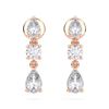 Picture of 2.00 Carat FG/VS Round Lab Grown Diamond Push Back Dangle Earring Made in Solid Gold