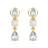 Picture of 2.00 Carat FG/VS Round Lab Grown Diamond Push Back Dangle Earring Made in Solid Gold