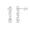 Picture of 2.00 Carat FG/VS Round Lab Grown Diamond Push Back Dangle Earring Made in Solid Gold