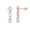Picture of 2.00 Carat FG/VS Round Lab Grown Diamond Push Back Dangle Earring Made in Solid Gold