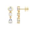 Picture of 2.00 Carat FG/VS Round Lab Grown Diamond Push Back Dangle Earring Made in Solid Gold