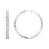 Picture of 1.488 Ct Round Cut Lab-Grown Diamond Hoop Earring in Solid Gold For Women