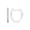 Picture of 0.200 Ct Round Cut Lab-Grown Diamond Push Back Hoop Earring in Solid Gold For Women