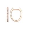 Picture of 0.200 Ct Round Cut Lab-Grown Diamond Push Back Hoop Earring in Solid Gold For Women
