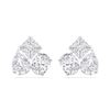 Picture of 15.000 Ct Round Cut Lab-Grown Diamond Push Back Fashion Earring in Solid Gold For Women
