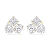 Picture of 15.000 Ct Round Cut Lab-Grown Diamond Push Back Fashion Earring in Solid Gold For Women