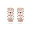 Picture of 0.730 Ct Round Cut Lab-Grown Diamond Push Back Hoop Earring in Solid Gold For Women