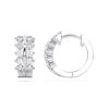Picture of 0.730 Ct Round Cut Lab-Grown Diamond Push Back Hoop Earring in Solid Gold For Women