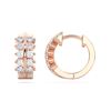 Picture of 0.730 Ct Round Cut Lab-Grown Diamond Push Back Hoop Earring in Solid Gold For Women