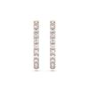 Picture of 2.774 Ct Round Cut Lab-Grown Diamond Push Back Hoop Earring in Solid Gold For Women