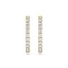 Picture of 2.774 Ct Round Cut Lab-Grown Diamond Push Back Hoop Earring in Solid Gold For Women