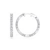 Picture of 2.774 Ct Round Cut Lab-Grown Diamond Push Back Hoop Earring in Solid Gold For Women