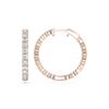 Picture of 2.774 Ct Round Cut Lab-Grown Diamond Push Back Hoop Earring in Solid Gold For Women