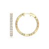 Picture of 2.774 Ct Round Cut Lab-Grown Diamond Push Back Hoop Earring in Solid Gold For Women
