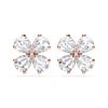 Picture of 2.01 Ct Pear Cut Lab-Grown Diamond Push Back Stud Earring in Solid Gold For Women
