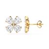 Picture of 2.01 Ct Pear Cut Lab-Grown Diamond Push Back Stud Earring in Solid Gold For Women