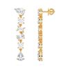 Picture of 5.97 Ct Multi Cut Lab-Grown Diamond Push Back in Solid Gold For Women