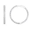 Picture of 5.50 Ct Pear Cut Lab-Grown Diamond Hoop Earring in Solid Gold For Women