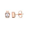 Picture of 2.00 Ct Pear Cut Lab-Grown Diamond Push Back Stud Earring in Solid Gold For Women
