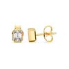 Picture of 2.00 Ct Pear Cut Lab-Grown Diamond Push Back Stud Earring in Solid Gold For Women