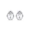 Picture of 1.00 Ct Pear Cut Lab-Grown Diamond Push Back Stud Earring in Solid Gold For Women