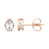 Picture of 1.00 Ct Pear Cut Lab-Grown Diamond Push Back Stud Earring in Solid Gold For Women