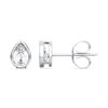 Picture of 1.00 Ct Pear Cut Lab-Grown Diamond Push Back Stud Earring in Solid Gold For Women