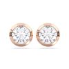 Picture of 2.00 Ct Round Cut Lab-Grown Diamond Push Back Stud Earring in Solid Gold For Women