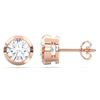 Picture of 2.00 Ct Round Cut Lab-Grown Diamond Push Back Stud Earring in Solid Gold For Women