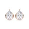 Picture of 0.50 Ct Pear Cut Lab-Grown Diamond Push Back Stud Earring in Solid Gold For Women