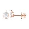 Picture of 0.50 Ct Pear Cut Lab-Grown Diamond Push Back Stud Earring in Solid Gold For Women