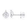 Picture of 0.50 Ct Pear Cut Lab-Grown Diamond Push Back Stud Earring in Solid Gold For Women
