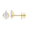 Picture of 0.50 Ct Pear Cut Lab-Grown Diamond Push Back Stud Earring in Solid Gold For Women