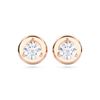 Picture of 0.25 Ct Round Cut Lab-Grown Diamond Push Back Stud Earring in Solid Gold For Women