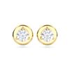 Picture of 0.25 Ct Round Cut Lab-Grown Diamond Push Back Stud Earring in Solid Gold For Women
