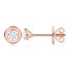 Picture of 0.25 Ct Round Cut Lab-Grown Diamond Push Back Stud Earring in Solid Gold For Women